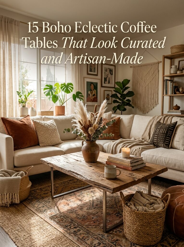 boho eclectic living room coffee… 202605202156