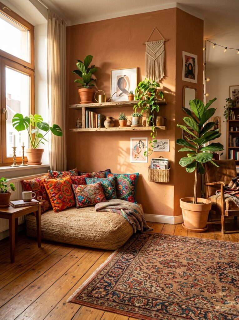 boho living room corner decor 202605241441