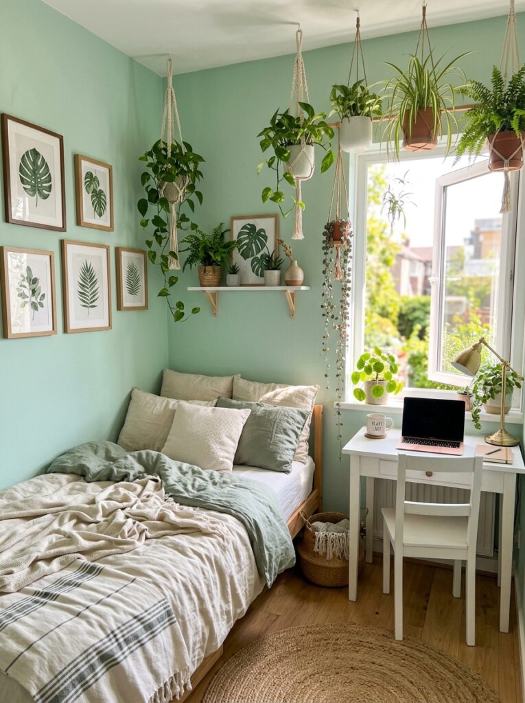 botanical bedroom with mint gree… 202605231524