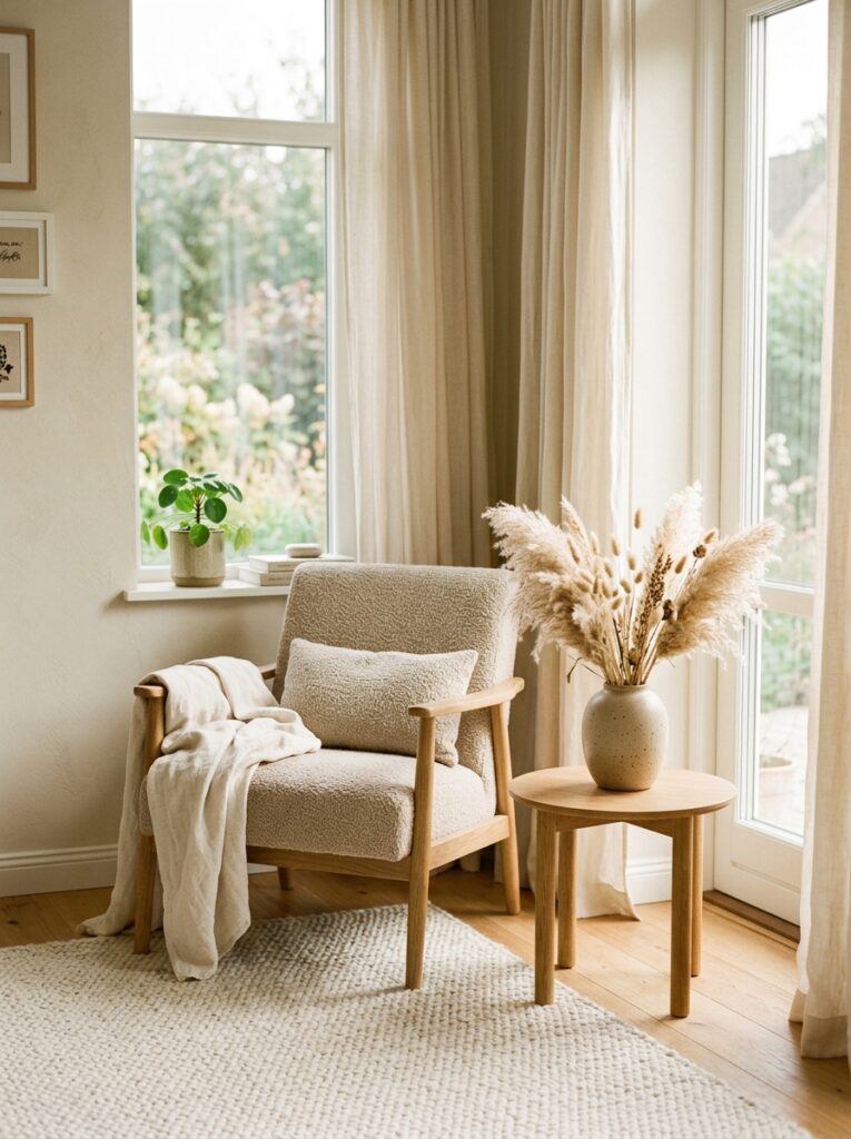 cozy living room corner beige 202605241441