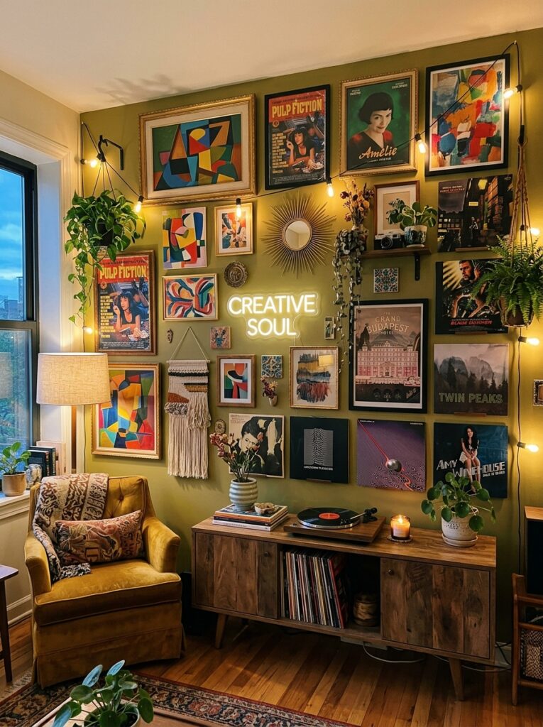 gallery wall with abstract paint… 202605261110