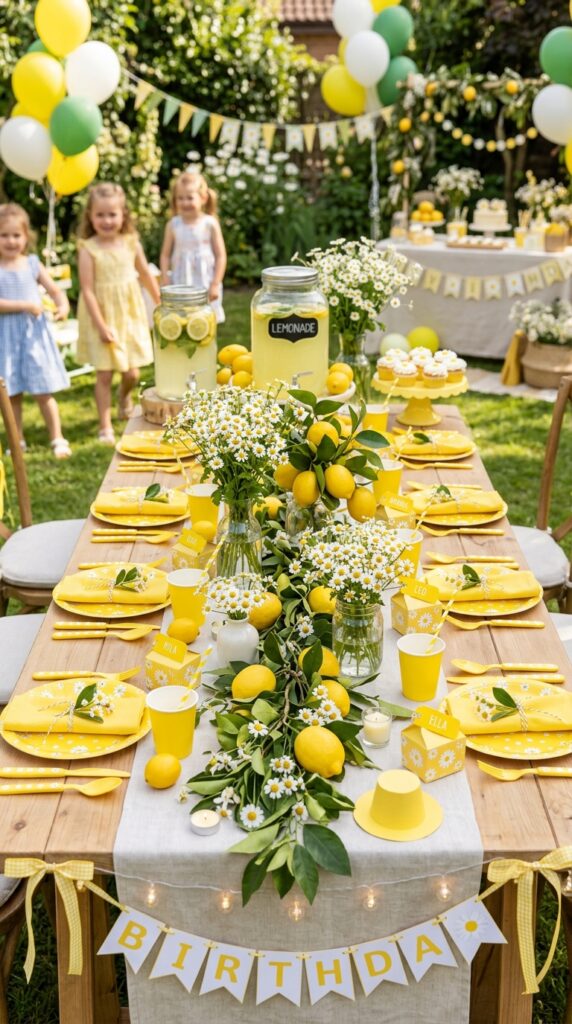 kids birthday party table lemons 202605302213
