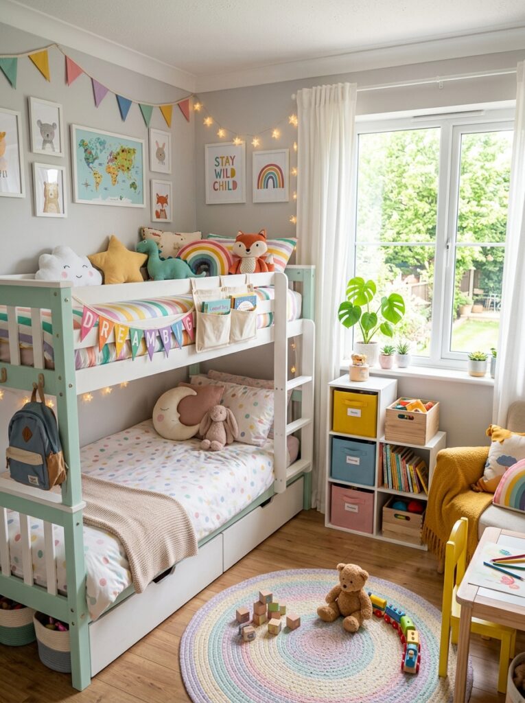kids bunk bedroom pastel decor 202605221449