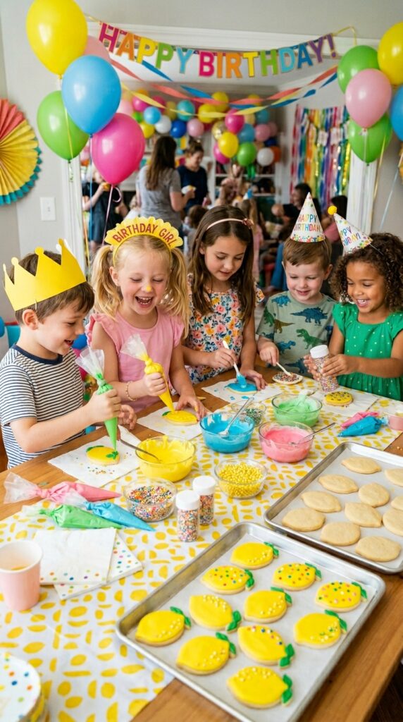 kids decorating lemon cookies 202605302215