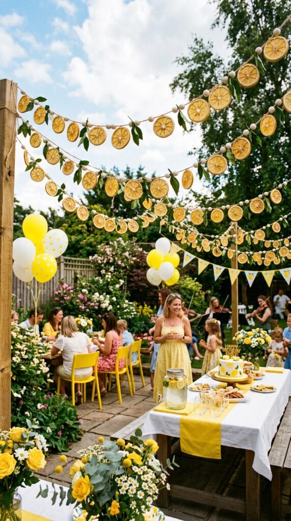 lemon slice garlands outdoor party 202605302219