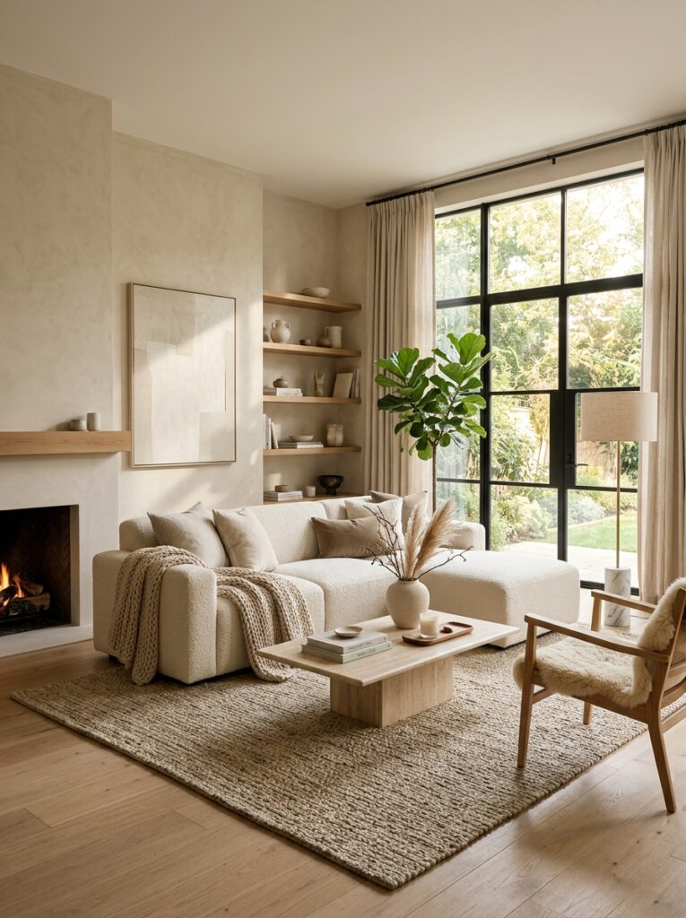 living room with cream sofa 202605152256