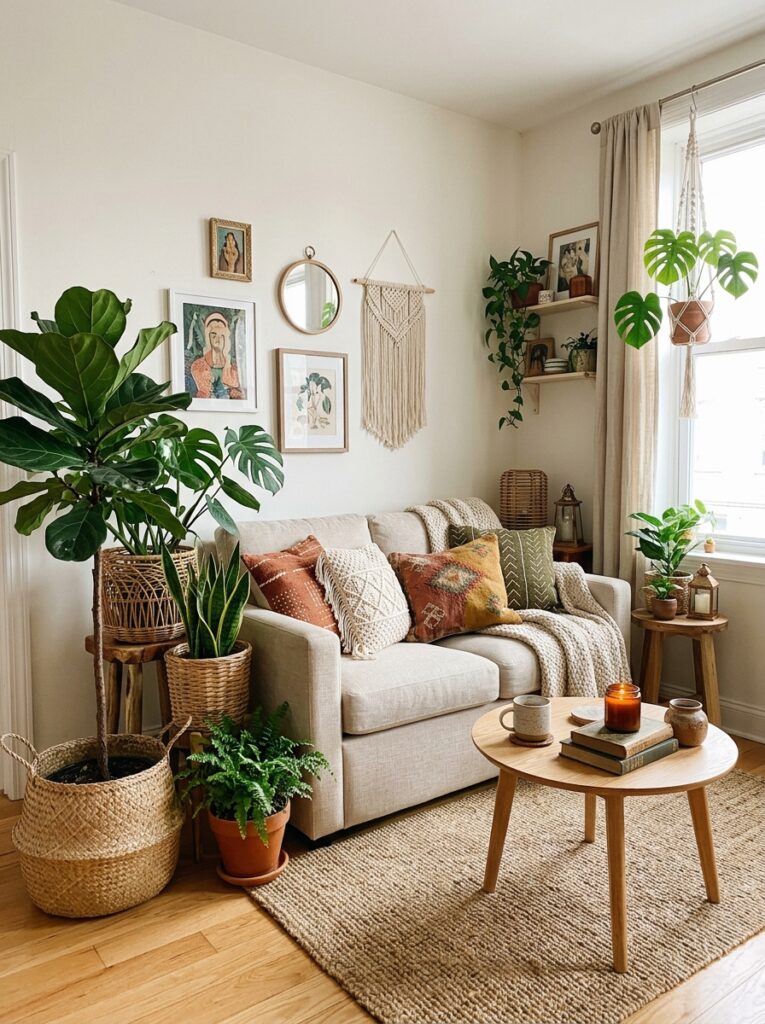living room with indoor plants 202605151459
