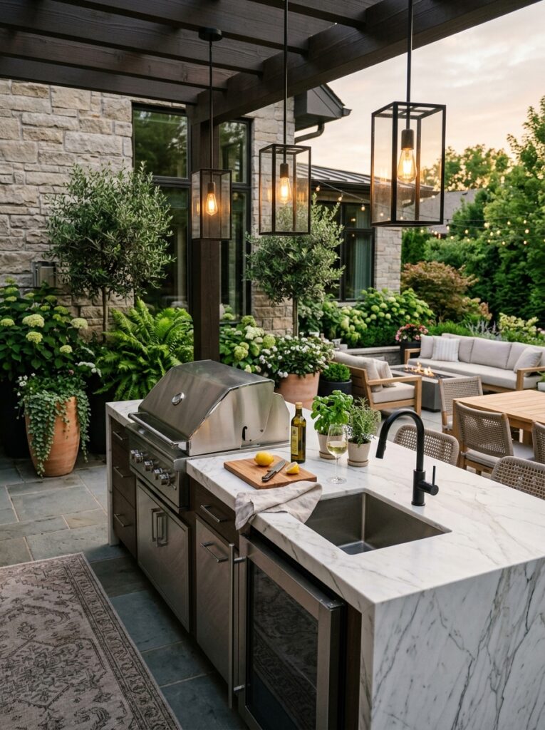 luxury outdoor kitchen with marble 202605191532