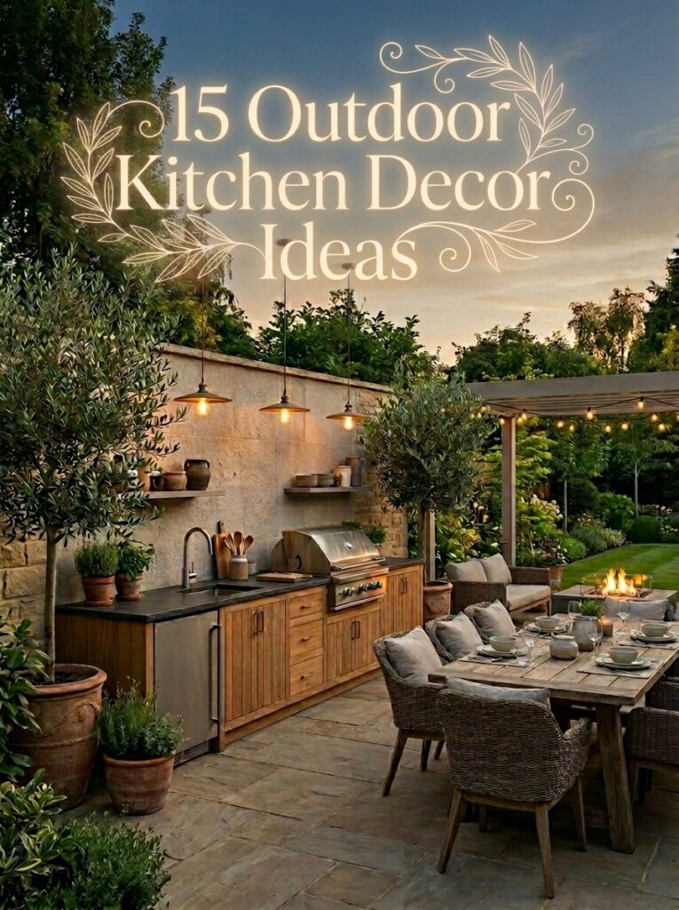 15 Outdoor Kitchen Decor Ideas for a Stylish Backyard Setup outdoor kitchen setup stylish ba… 202605191521