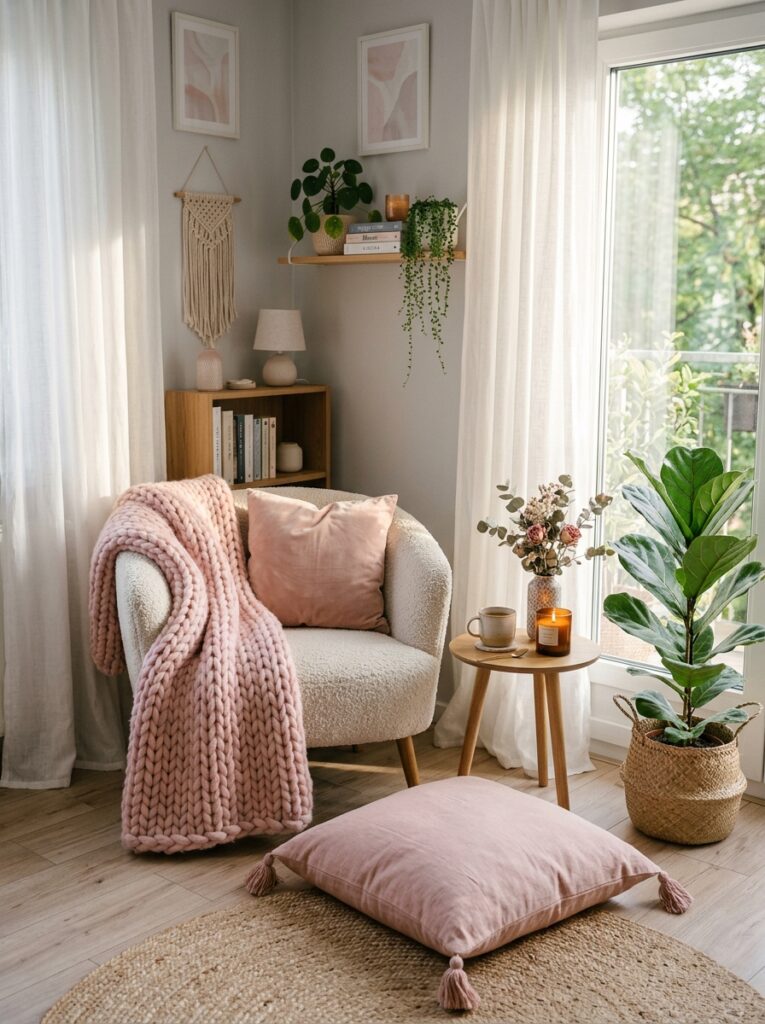 pastel pink living room corner 202605241448