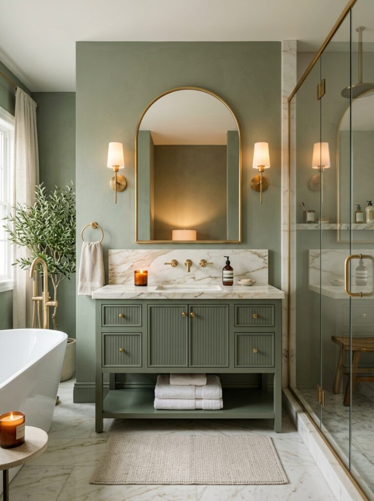 sage green luxury bathroom gold 202605251130