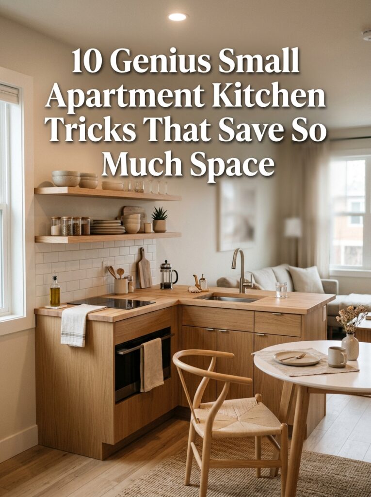 10 Genius Small Apartment Kitchen Tricks That Save So Much Space small apartment kitchen interior… 202605171512