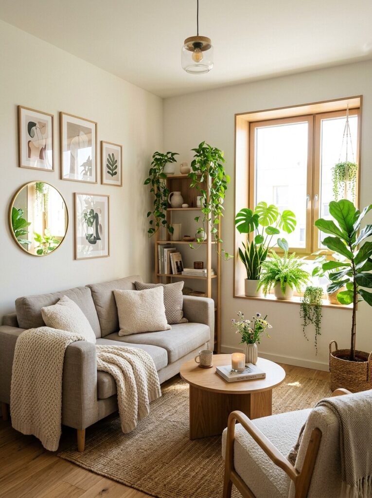 small living room with plants 20