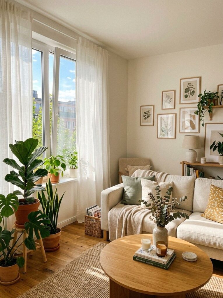 sunlit living room with plants 202605201447
