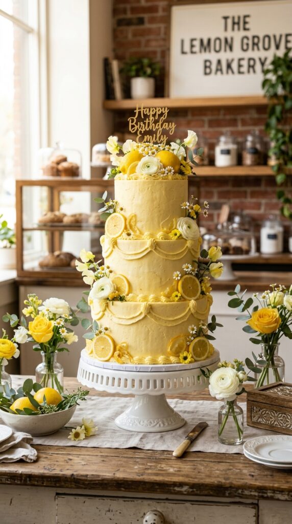 three tier lemon birthday cake 202605302211