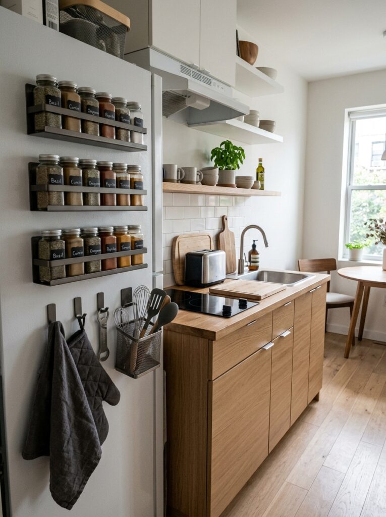tiny apartment kitchen organized 202605171555