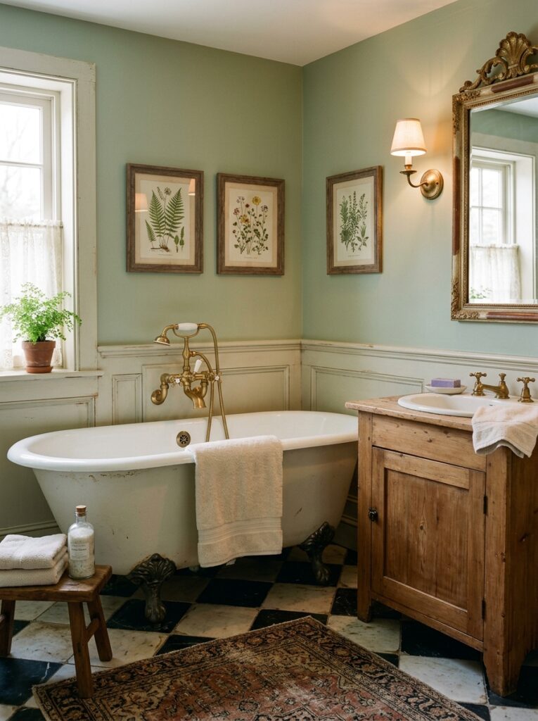 vintage bathroom with clawfoot b… 202605251132