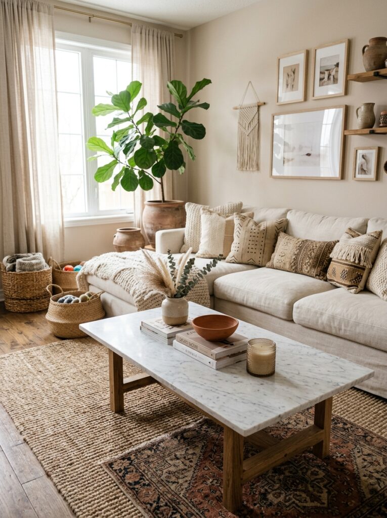 white marble coffee table boho 202605202209