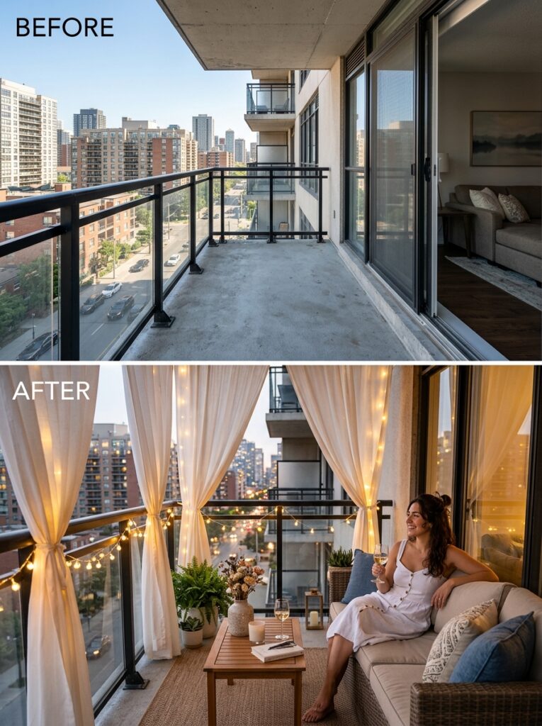 balcony before and after decor 202606061733