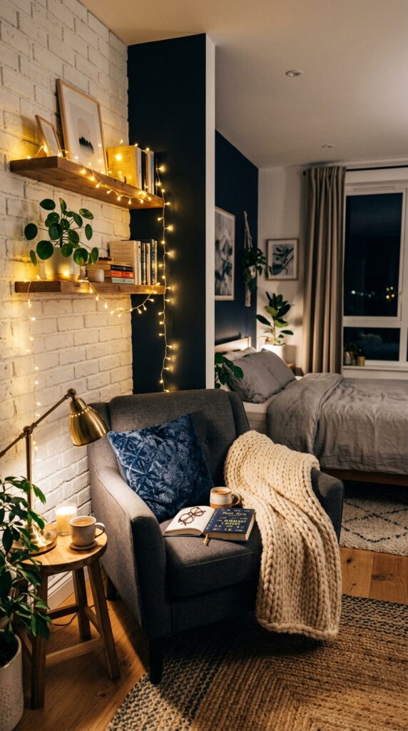reading nook with fairy lights 202606051545