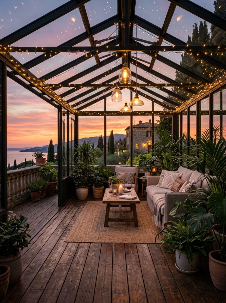 terrace glasshouse with string l… 202606091507
