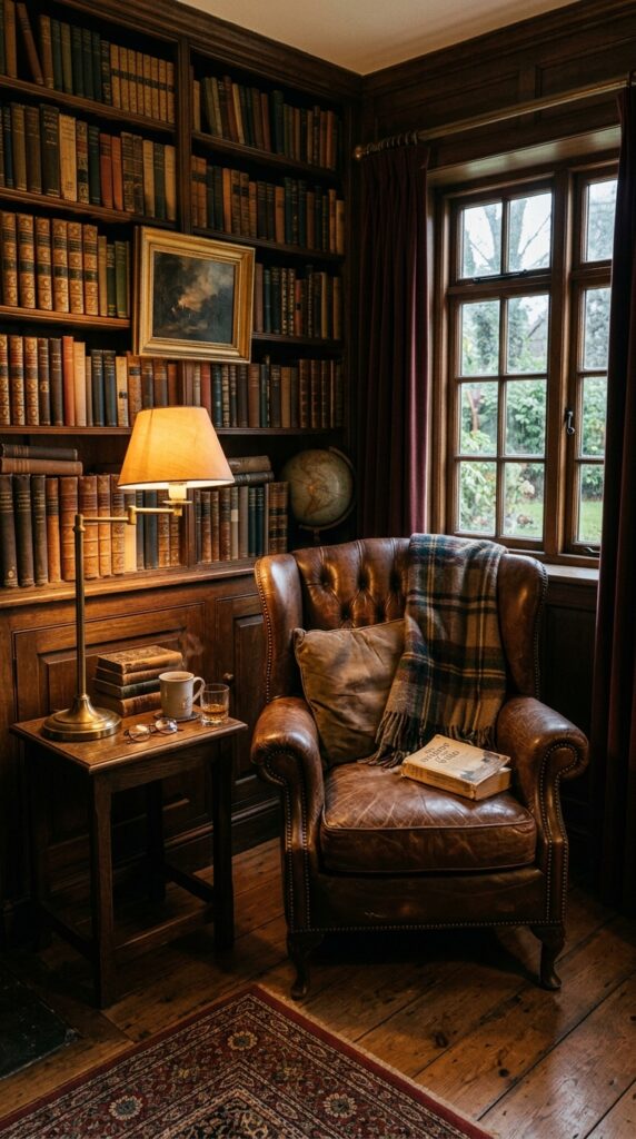 vintage reading nook armchair 202606051550